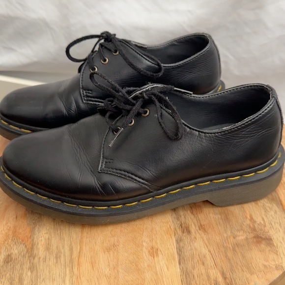 Dr. Martens Black Leather Flats - Picture 2 of 11